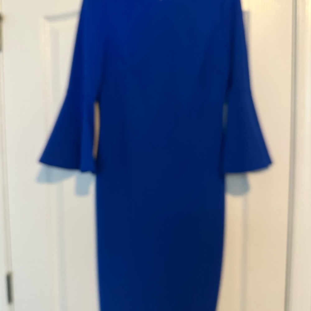 Calvin Klein Royal Blue Long Sleeve Dress